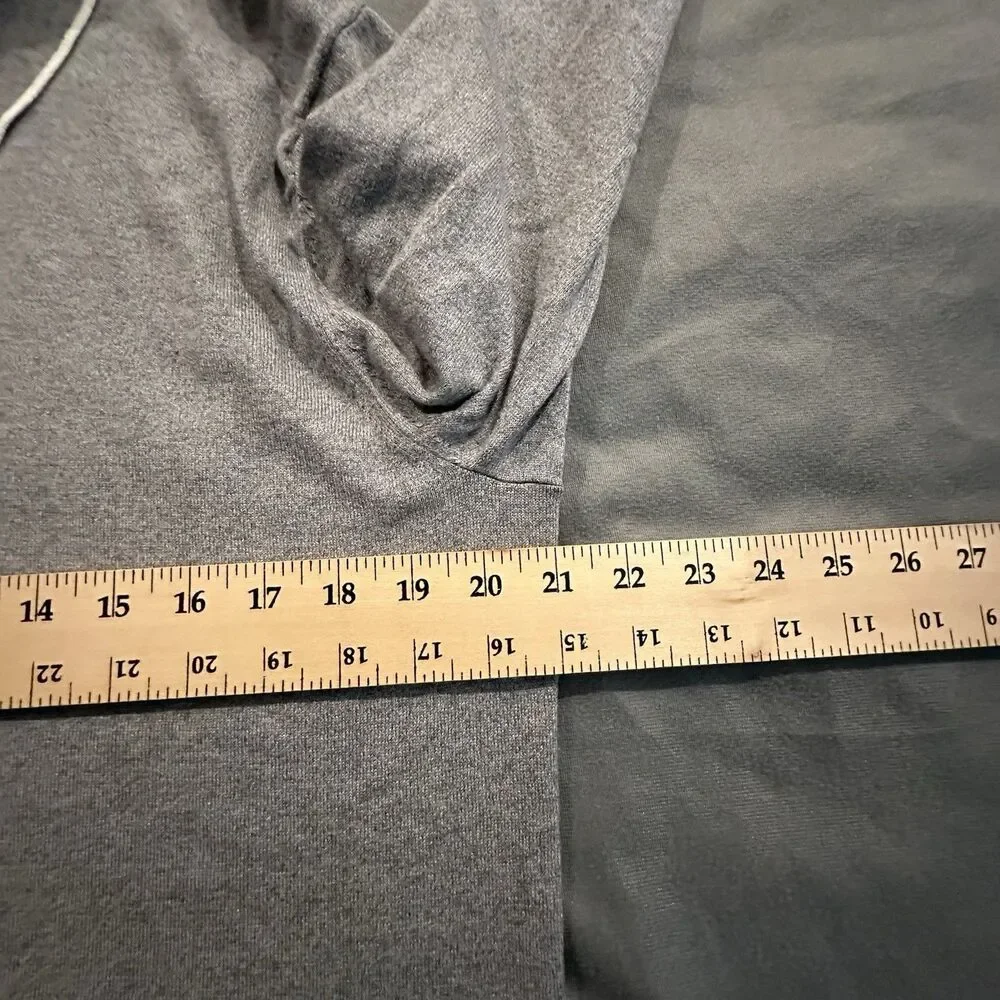 Banana Republic Luxury Blend Sweater Mens L  Silk Cashmere Cotton Polo Knit Gray